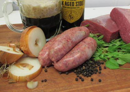 Gourmet Sausages - Beef & Cracked Pepper, Gluten & Preservative Free (Frozen) - Image 3