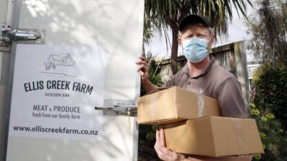 Ellis Creek Farm meat boxes being delivered around Nelson